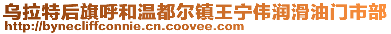 烏拉特后旗呼和溫都爾鎮王寧偉潤滑油門市部