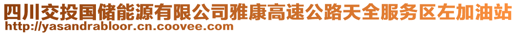 四川交投國儲能源有限公司雅康高速公路天全服務(wù)區(qū)左加油站