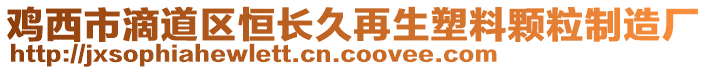 雞西市滴道區(qū)恒長久再生塑料顆粒制造廠