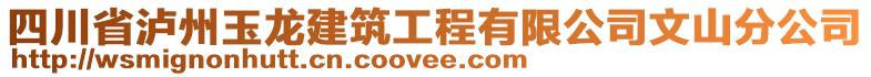 四川省瀘州玉龍建筑工程有限公司文山分公司