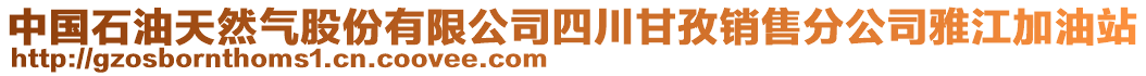 中國石油天然氣股份有限公司四川甘孜銷售分公司雅江加油站