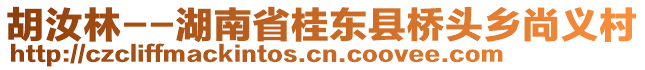 胡汝林--湖南省桂東縣橋頭鄉(xiāng)尚義村