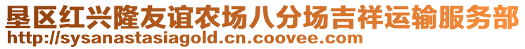 墾區(qū)紅興隆友誼農場八分場吉祥運輸服務部