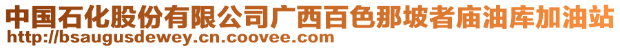 中國石化股份有限公司廣西百色那坡者廟油庫加油站