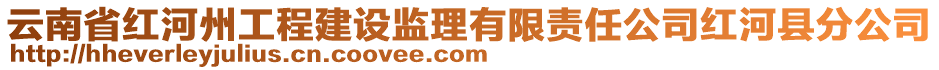 云南省紅河州工程建設(shè)監(jiān)理有限責(zé)任公司紅河縣分公司