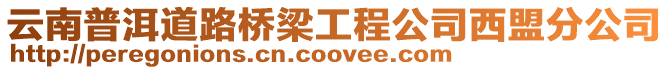 云南普洱道路橋梁工程公司西盟分公司