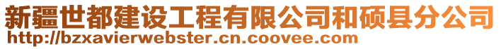 新疆世都建設工程有限公司和碩縣分公司
