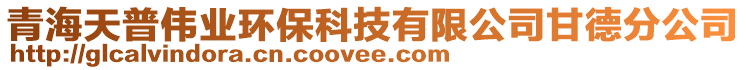 青海天普伟业环保科技有限公司甘德分公司