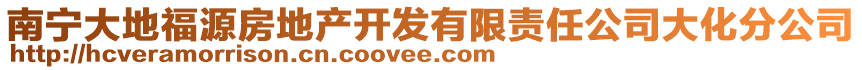 南寧大地福源房地產(chǎn)開發(fā)有限責(zé)任公司大化分公司