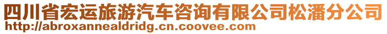 四川省宏運(yùn)旅游汽車咨詢有限公司松潘分公司