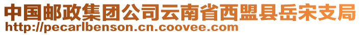 中國郵政集團公司云南省西盟縣岳宋支局