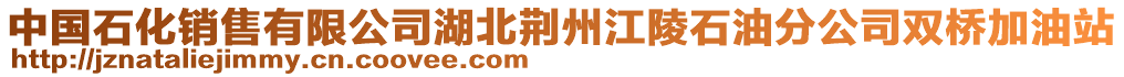中國(guó)石化銷(xiāo)售有限公司湖北荊州江陵石油分公司雙橋加油站