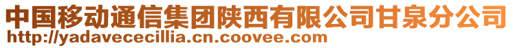 中國移動通信集團陜西有限公司甘泉分公司