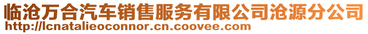 临沧万合汽车销售服务有限公司沧源分公司