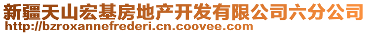 新疆天山宏基房地產開發有限公司六分公司