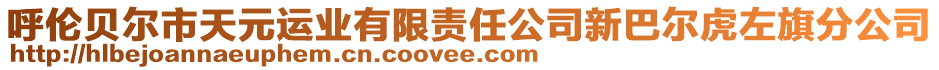 呼倫貝爾市天元運業(yè)有限責任公司新巴爾虎左旗分公司