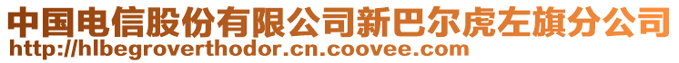 中国电信股份有限公司新巴尔虎左旗分公司