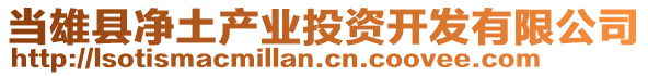 當(dāng)雄縣凈土產(chǎn)業(yè)投資開(kāi)發(fā)有限公司