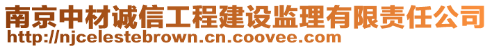 南京中材誠(chéng)信工程建設(shè)監(jiān)理有限責(zé)任公司