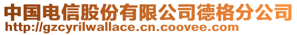 中國電信股份有限公司德格分公司