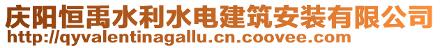 慶陽恒禹水利水電建筑安裝有限公司