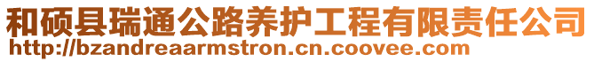 和碩縣瑞通公路養護工程有限責任公司