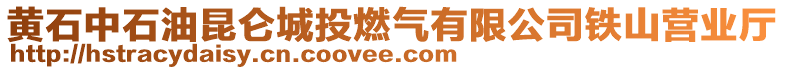 黃石中石油昆侖城投燃?xì)庥邢薰捐F山營(yíng)業(yè)廳