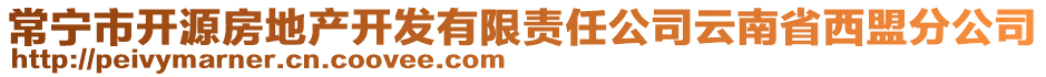 常寧市開源房地產開發有限責任公司云南省西盟分公司