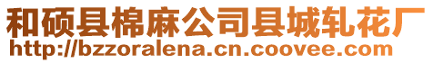 和碩縣棉麻公司縣城軋花廠