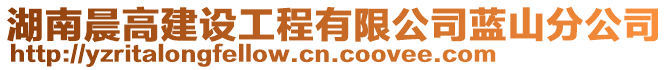 湖南晨高建設(shè)工程有限公司藍(lán)山分公司