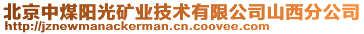 北京中煤阳光矿业技术有限公司山西分公司