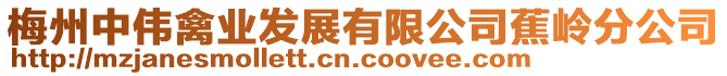 梅州中偉禽業(yè)發(fā)展有限公司蕉嶺分公司