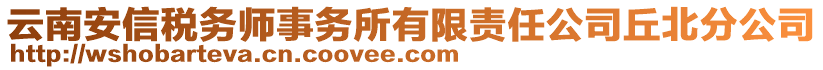 云南安信稅務(wù)師事務(wù)所有限責(zé)任公司丘北分公司