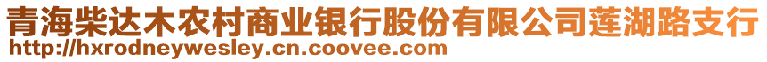 青海柴达木农村商业银行股份有限公司莲湖路支行