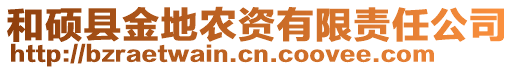 和碩縣金地農資有限責任公司