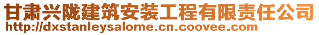 甘肅興隴建筑安裝工程有限責(zé)任公司