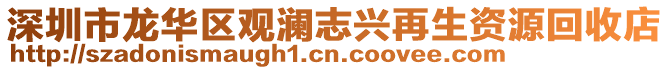 深圳市龍華區觀瀾志興再生資源回收店