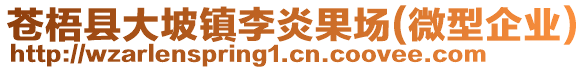 蒼梧縣大坡鎮(zhèn)李炎果場(微型企業(yè))