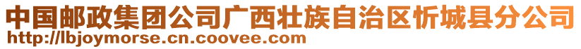 中國郵政集團(tuán)公司廣西壯族自治區(qū)忻城縣分公司