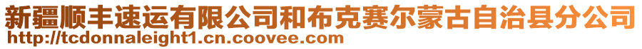 新疆顺丰速运有限公司和布克赛尔蒙古自治县分公司