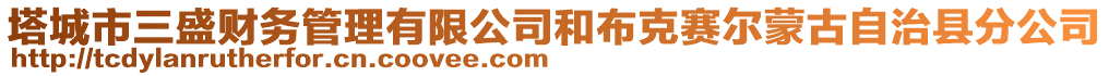 塔城市三盛財(cái)務(wù)管理有限公司和布克賽爾蒙古自治縣分公司