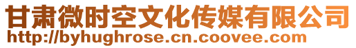 甘肅微時(shí)空文化傳媒有限公司