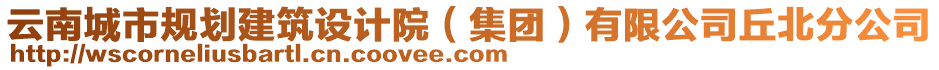 云南城市規(guī)劃建筑設(shè)計院（集團）有限公司丘北分公司