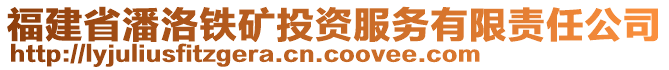 福建省潘洛铁矿投资服务有限责任公司