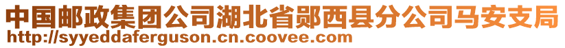 中国邮政集团公司湖北省郧西县分公司马安支局