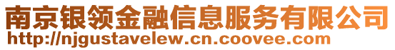 南京銀領(lǐng)金融信息服務(wù)有限公司