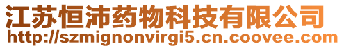 江蘇恒沛藥物科技有限公司