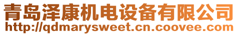 青島澤康機電設(shè)備有限公司
