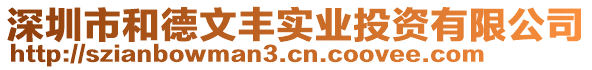 深圳市和德文豐實業投資有限公司