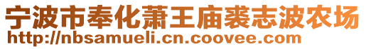 寧波市奉化蕭王廟裘志波農場